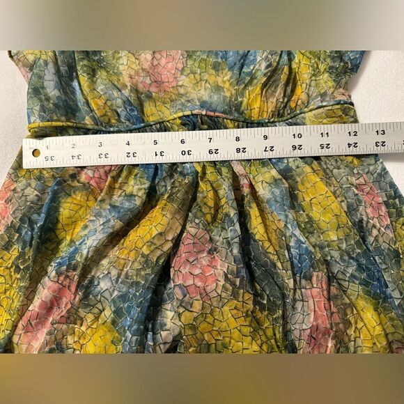 Munsingwear Green Dress | See through 100% Nylon Tricot fabric | Size 36 - Picture 4 of 7